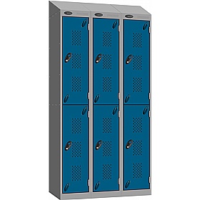 Stellar Probe Antibacterial Sloping Top Perforated Door Lockers with Cam Lock - Lockers & Cloakroom