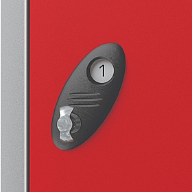 Stellar Probe Equinox Antibacterial Sloping Top Perforated Door Lockers with Hasp and Staple Lock - Lockers & Cloakroom