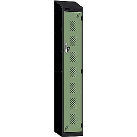 Stellar Probe Equinox Antibacterial Sloping Top Perforated Door Lockers with Digital Combination Lock - Lockers & Cloakroom