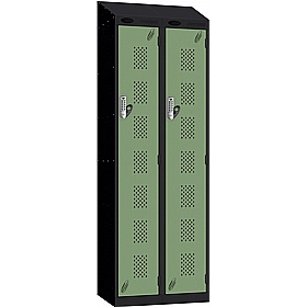 Stellar Probe Equinox Antibacterial Sloping Top Perforated Door Lockers with Digital Combination Lock - Lockers & Cloakroom