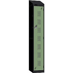 Stellar Probe Equinox Antibacterial Sloping Top Perforated Door Lockers with Manual Combination Lock - Lockers & Cloakroom