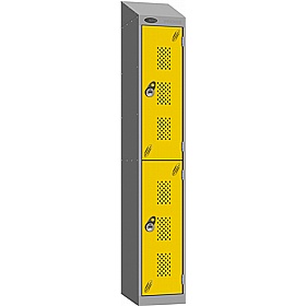 Stellar Probe Equinox Antibacterial Sloping Top Perforated Door Lockers with Manual Combination Lock - Lockers & Cloakroom
