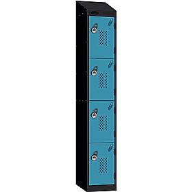 Stellar Probe Equinox Antibacterial Sloping Top Perforated Door Lockers with Manual Combination Lock - Lockers & Cloakroom