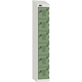 Stellar Probe Equinox Antibacterial Sloping Top Perforated Door Lockers with Manual Combination Lock - Lockers & Cloakroom