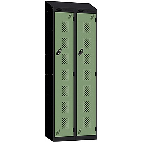 Stellar Probe Equinox Antibacterial Sloping Top Perforated Door Lockers with Coin Return Lock - Lockers & Cloakroom