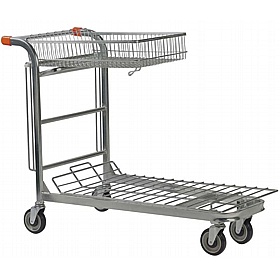 Bursa Nestable Stock Trolley with Folding Basket