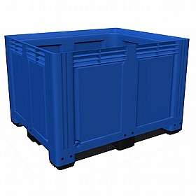 Arca Solid Plastic HDPE Warehouse Box Pallet with 3 Skids