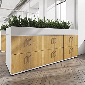 Contract Plus 4 Person Wooden Office Lockers - Lockers & Cloakroom