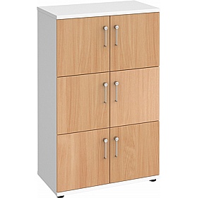 Contract Plus 6 Person Wooden Office Lockers - Lockers & Cloakroom