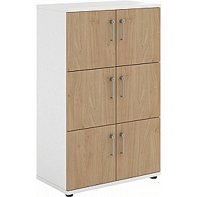 Contract Plus 6 Person Wooden Office Lockers - Lockers & Cloakroom