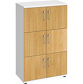 Contract Plus 6 Person Wooden Office Lockers - Lockers & Cloakroom