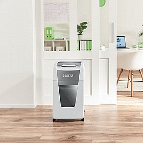 Leitz IQ-P4 XL Office Autofeed Cross Cut Paper Shredder - Office Furniture