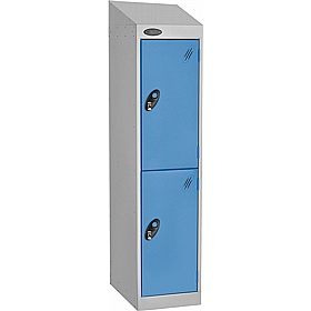 Stellar Probe Antibacterial Sloping Top Junior School Lockers with Hasp and Staple Lock - Lockers & Cloakroom