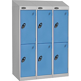 Stellar Probe Antibacterial Sloping Top Junior School Lockers with Hasp and Staple Lock - Lockers & Cloakroom