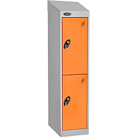 Stellar Probe Equinox Antibacterial Sloping Top Junior School Lockers with Hasp and Staple Lock - Lockers & Cloakroom