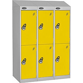 Stellar Probe Equinox Antibacterial Sloping Top Junior School Lockers with Manual Combination Lock - Lockers & Cloakroom