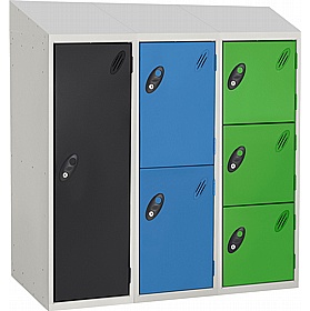 Stellar Probe Antibacterial Sloping Top Half Height Lockers with Cam Lock