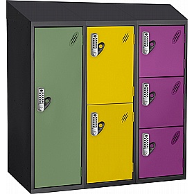 Stellar Probe Equinox Antibacterial Sloping Top Half Height Lockers with Digital Combination Lock