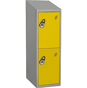 Stellar Probe Equinox Antibacterial Sloping Top Half Height Lockers with Manual Combination Lock - Lockers & Cloakroom