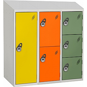 Stellar Probe Equinox Antibacterial Sloping Top Half Height Lockers with Manual Combination Lock