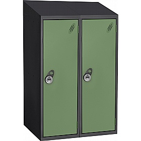 Stellar Probe Equinox Antibacterial Sloping Top Half Height Lockers with Manual Combination Lock - Lockers & Cloakroom