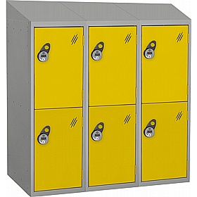 Stellar Probe Equinox Antibacterial Sloping Top Half Height Lockers with Manual Combination Lock - Lockers & Cloakroom