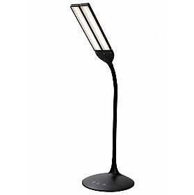 Crest Black Twin LED Desk Lamp - Office Furniture