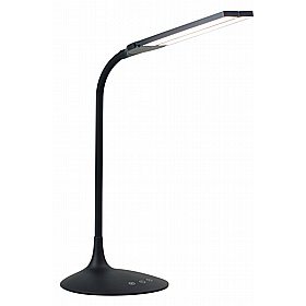 Crest Black Twin LED Desk Lamp - Office Furniture