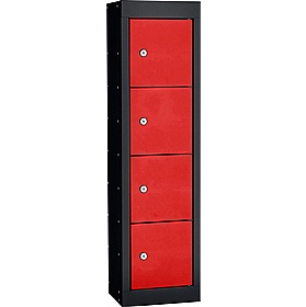 Stellar Probe Antibacterial 4 Compartment Personal Effects Lockers with Cam Lock - Lockers & Cloakroom