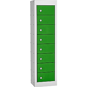 Stellar Probe Antibacterial 8 Compartment Personal Effects Lockers with Cam Lock - Lockers & Cloakroom