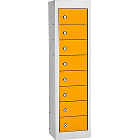 Stellar Probe Antibacterial 8 Compartment Personal Effects Lockers with Cam Lock - Lockers & Cloakroom