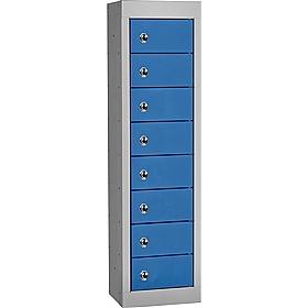 Stellar Probe Antibacterial 8 Compartment Personal Effects Lockers with Hasp and Staple Lock