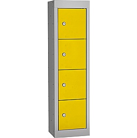 Stellar Probe Equinox Antibacterial 4 Compartment Personal Effects Lockers with Cam Lock - Lockers & Cloakroom