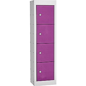 Stellar Probe Equinox Antibacterial 4 Compartment Personal Effects Lockers with Cam Lock - Lockers & Cloakroom