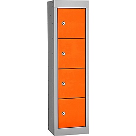 Stellar Probe Equinox Antibacterial 4 Compartment Personal Effects Lockers with Cam Lock - Lockers & Cloakroom