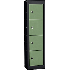 Stellar Probe Equinox Antibacterial 4 Compartment Personal Effects Lockers with Hasp and Staple Lock - Lockers & Cloakroom