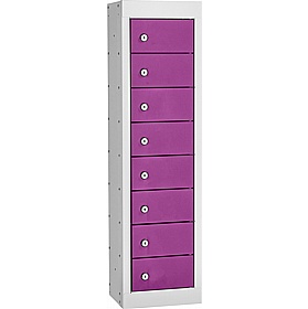 Stellar Probe Equinox Antibacterial 8 Compartment Personal Effects Lockers with Cam Lock - Lockers & Cloakroom
