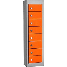 Stellar Probe Equinox Antibacterial 8 Compartment Personal Effects Lockers with Cam Lock - Lockers & Cloakroom