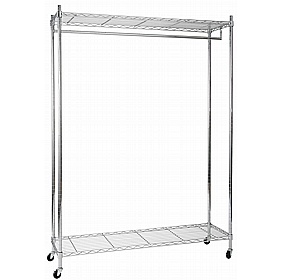 Franz Mobile Chrome Coat Rail - Office Furniture