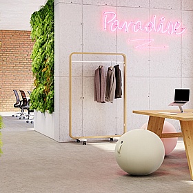 Woody Mobile Coat Rail - Office Furniture