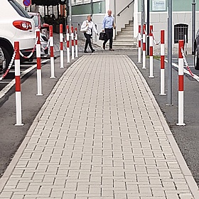 Traffic-Line Round Galvanised and Painted Barrier Posts