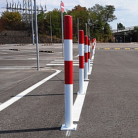 Traffic-Line Round Galvanised and Painted Barrier Posts - Premises