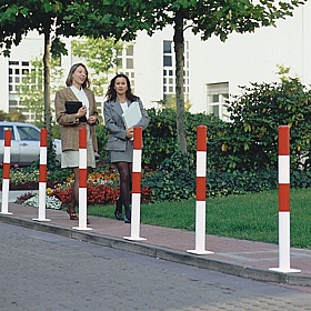 Traffic-Line Round Galvanised and Painted Barrier Posts - Premises