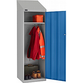 Stellar Probe Antibacterial Sloping Top 2 Compartment Crew Lockers with Hasp and Staple Lock