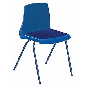 NP Colour Upholstered Ergonomic Poly Stacking School Chairs