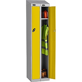 Stellar Probe Equinox Antibacterial Sloping Top Twin Door Lockers with Hasp and Staple Lock