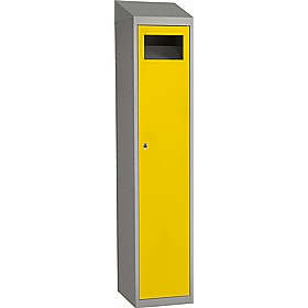 Stellar Probe Equinox Antibacterial Sloping Top Garment Collector Locker with Hasp and Staple Lock