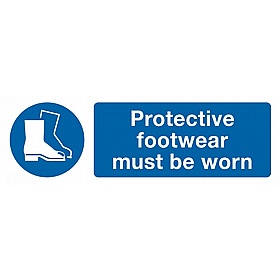 Protective Footwear Must Be Worn Self-Adhesive Signs