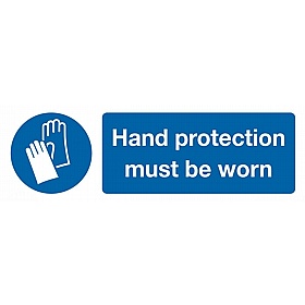 Hand Protection Must Be Worn Self-Adhesive Signs