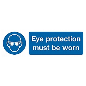 Eye Protection Must Be Worn Self-Adhesive Signs